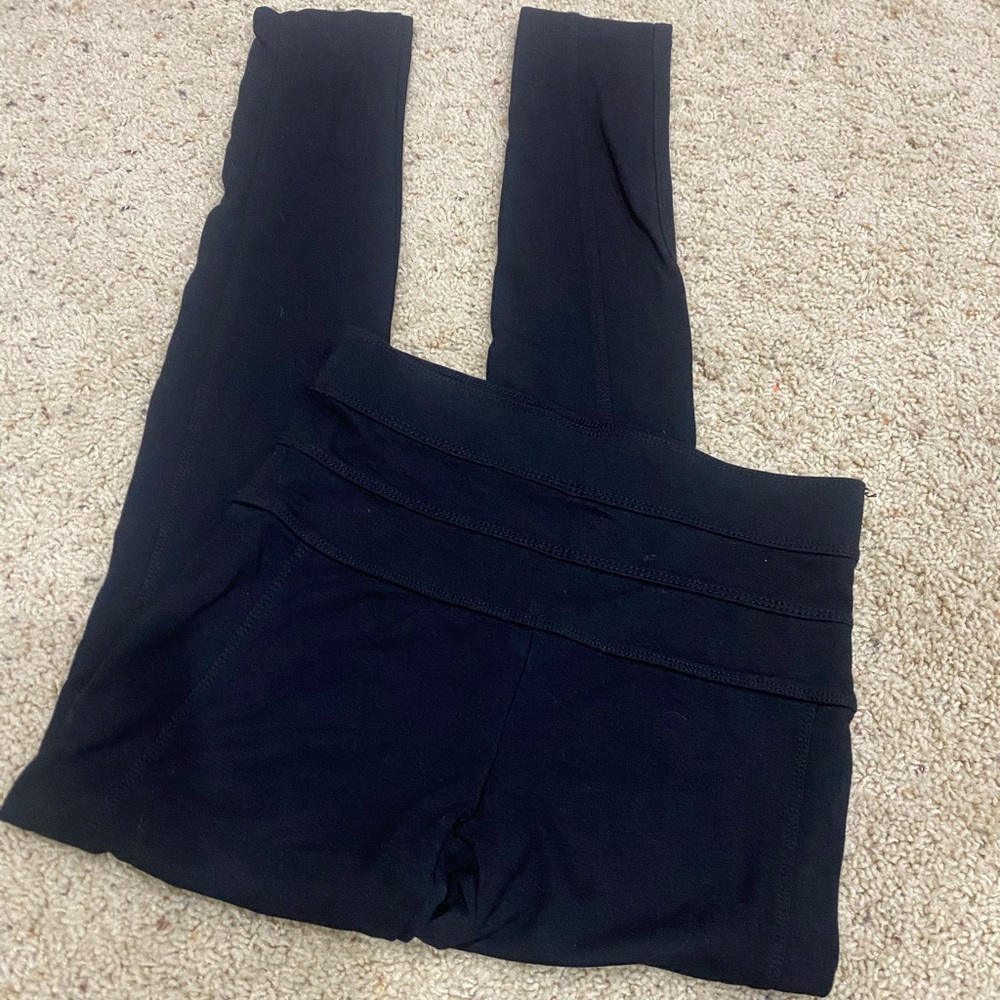Rewind Black Foldover Waist Flare Yoga Pants Size Small Stretch